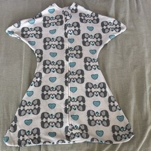 Gray and Blue Elephany Sleeping Baby Zipadee Small